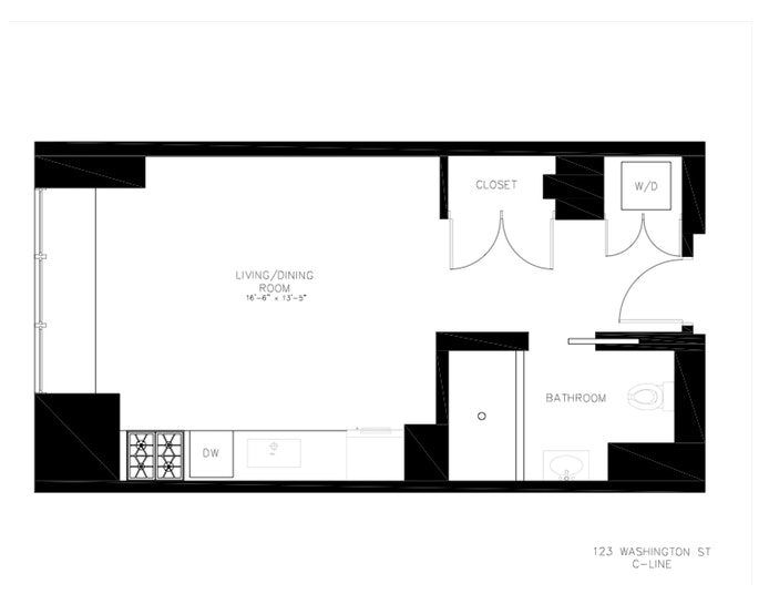 Floorplan for 123 Washington Street, 25C
