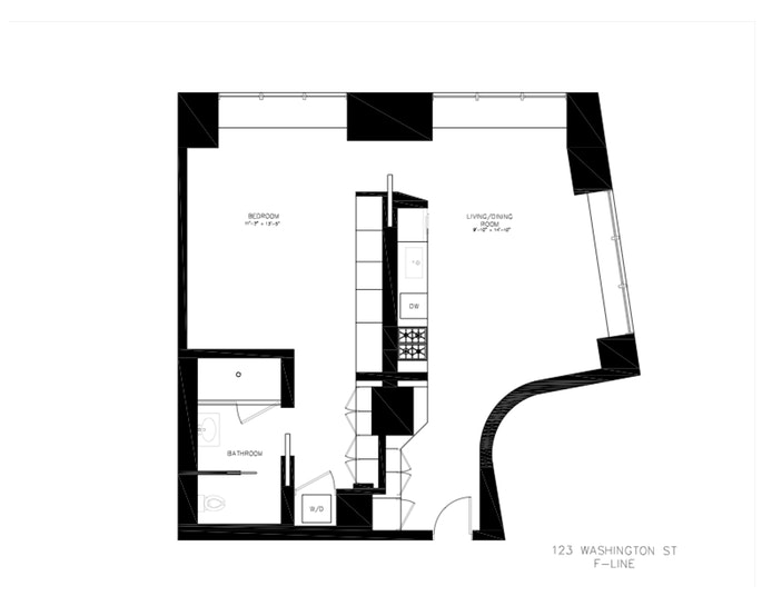 Floorplan for 123 Washington Street, 25F