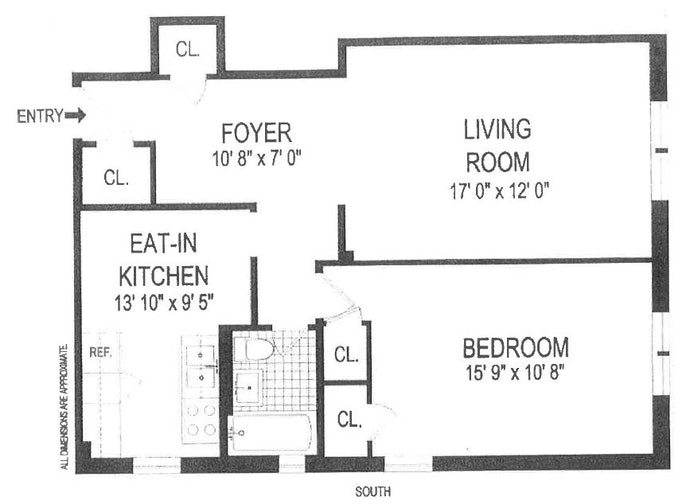 Floorplan for 143 Bennett Avenue, 4R