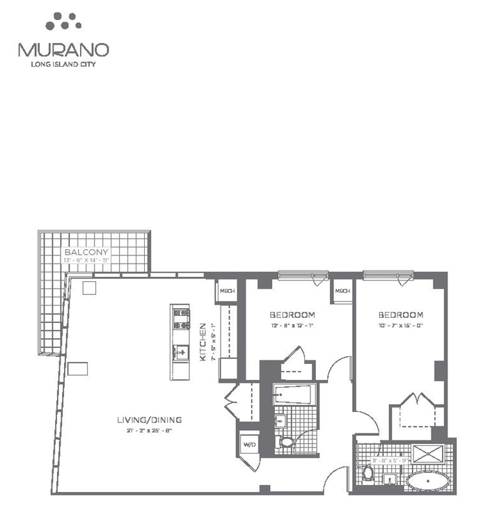 Floorplan for 5 -19 Borden Avenue 2ndflr
