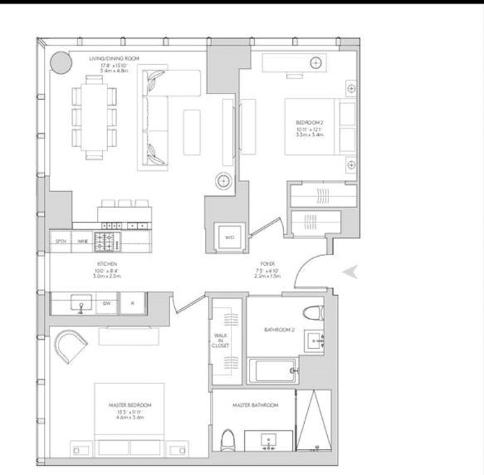 Floorplan for 252 South Street, 45L