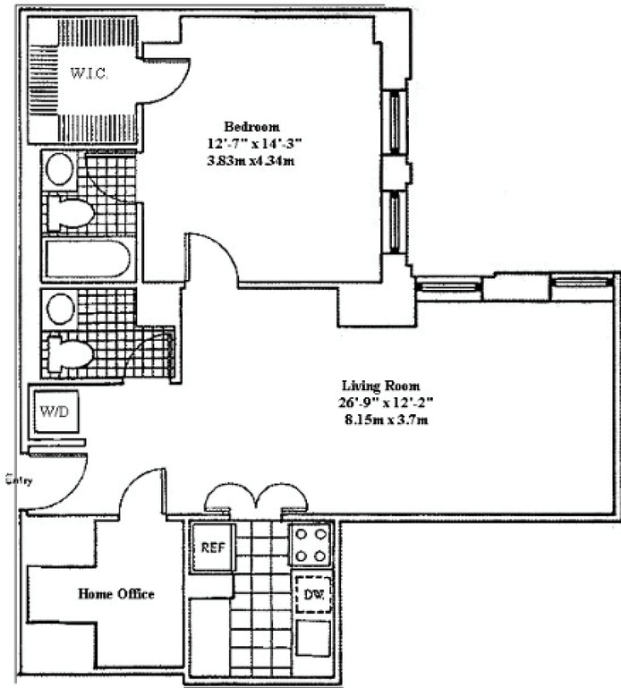 Floorplan for 106 Central Park South, 11B