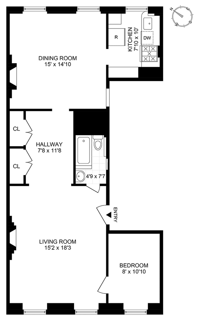 Floorplan for 453 West 21st Street, 3