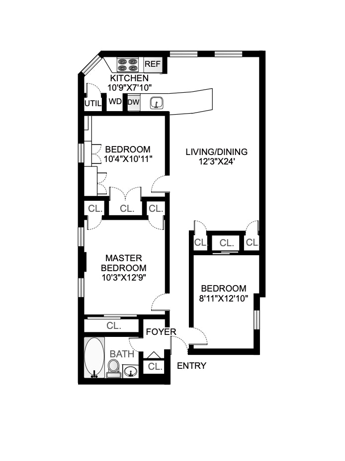 Floorplan for 458 Lincoln Place, 3A