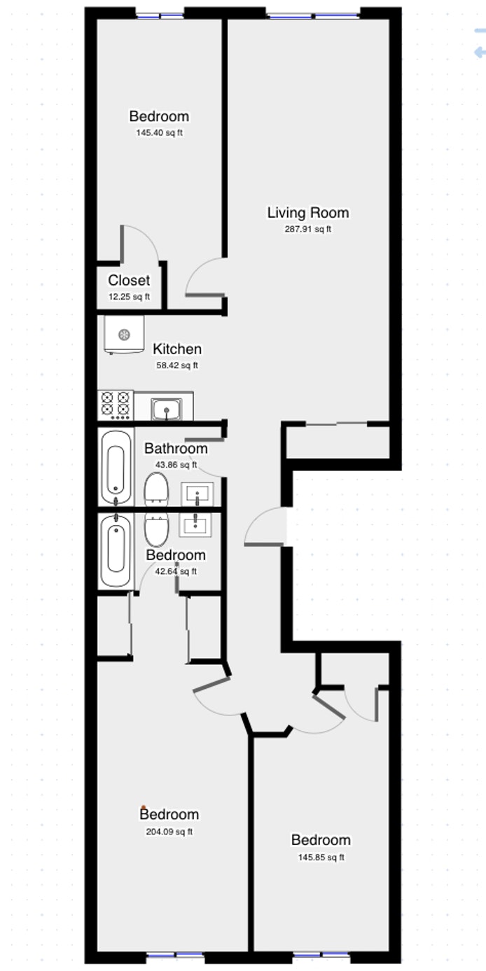 Floorplan for 169A Monroe Street, 2