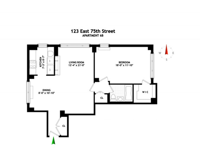 Floorplan for 123 East 75th Street, 6B