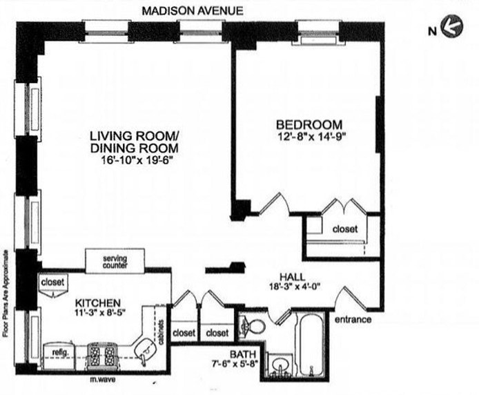 Floorplan for 1100 Madison Avenue, 5A