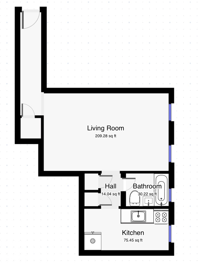 Floorplan for 41 -25 44th St, C8