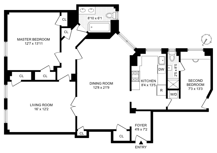Floorplan for 375 Riverside Drive, 5E