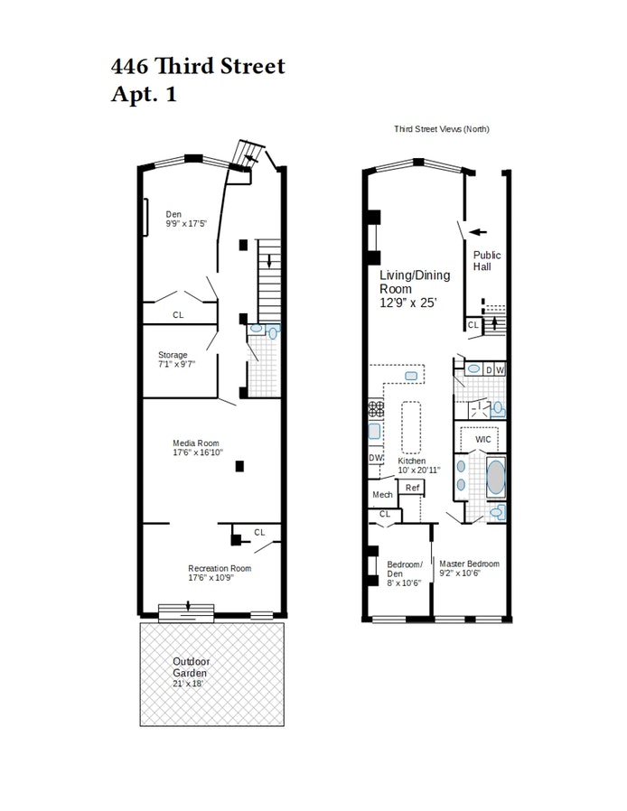 Floorplan for 446 3rd Street, 1