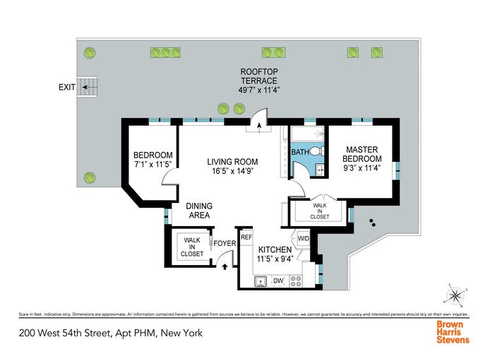 Floorplan for 200 West 54th Street, PHM