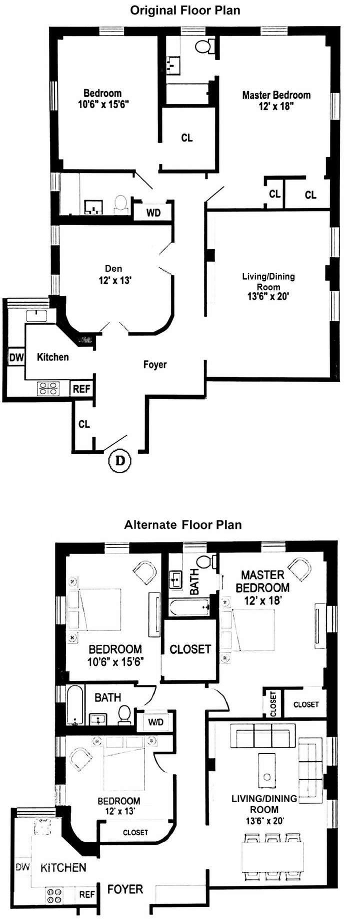 Floorplan for 465 West End Avenue, 12D