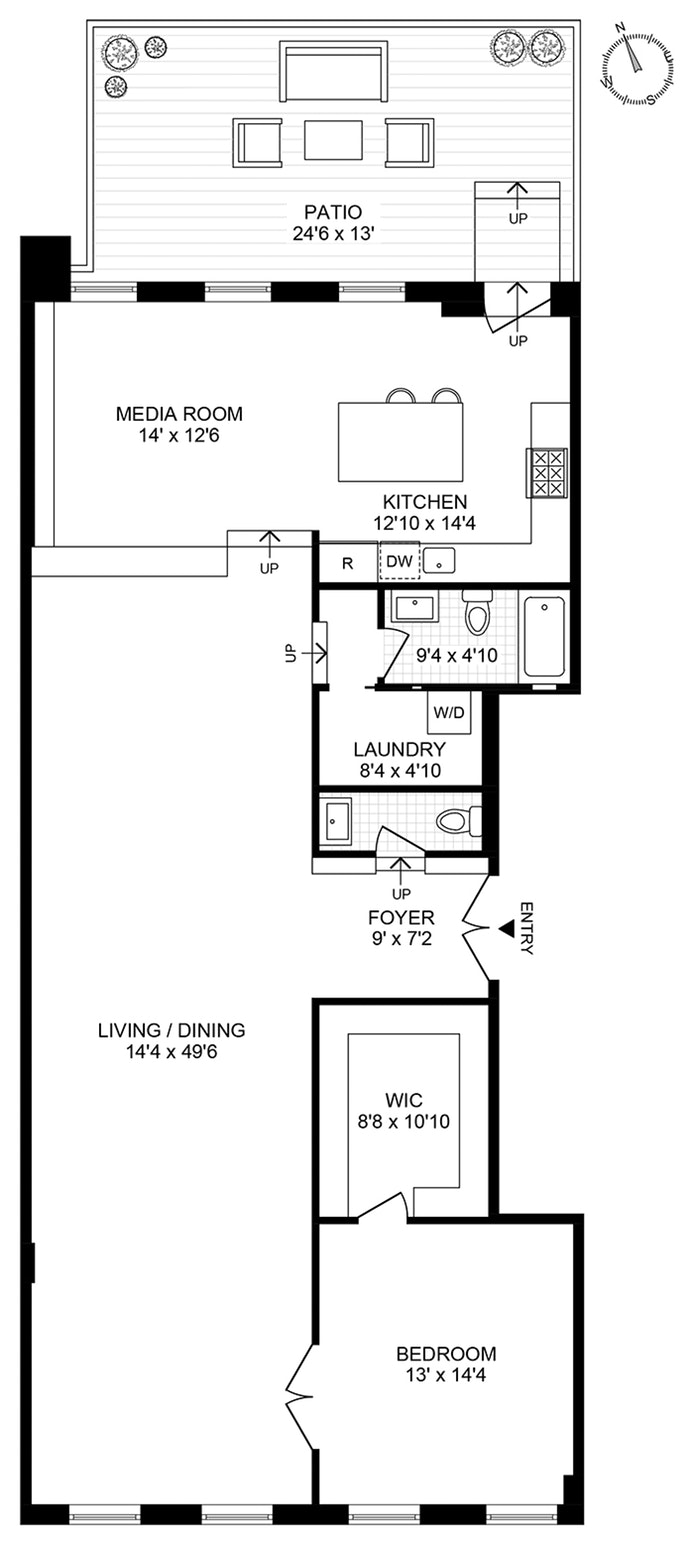 Floorplan for 151 Atlantic Avenue, 2A