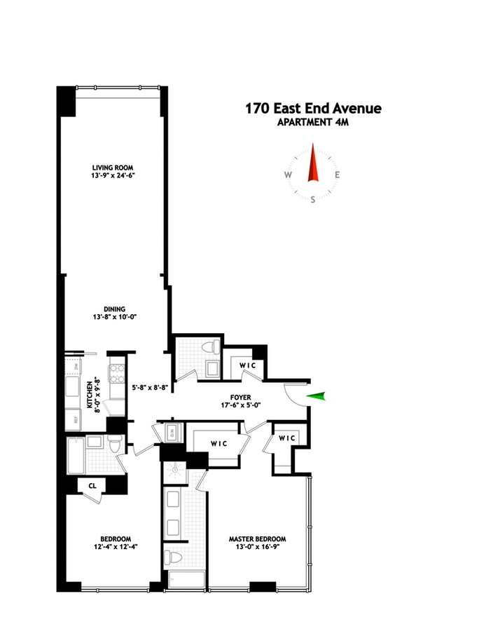 Floorplan for 170 East End Avenue, 4M