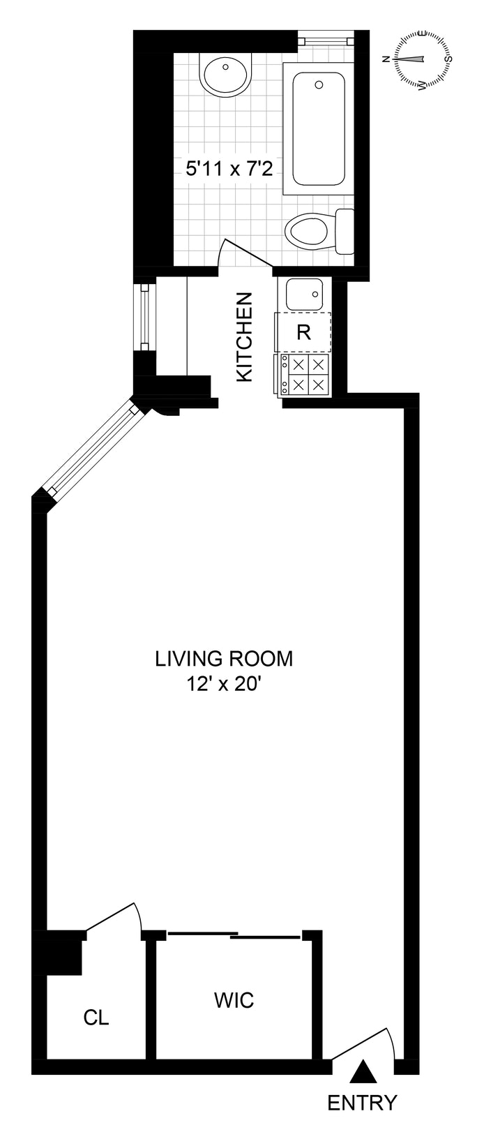 Floorplan for 136 East 36th Street, 5E