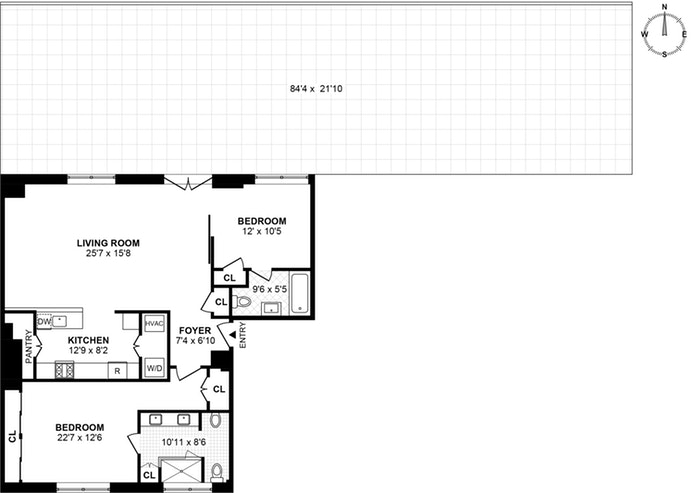 Floorplan for 132 Perry Street, 4B