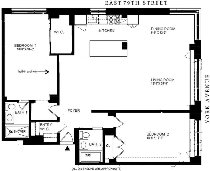 Floorplan for 460 East 79th Street, 15A