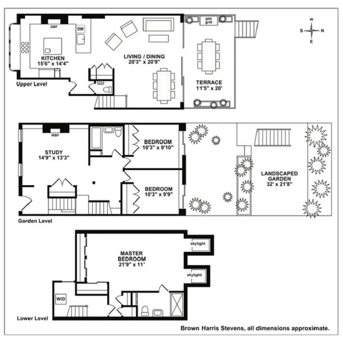 Floorplan for 308 West 19th Street, Townhouse