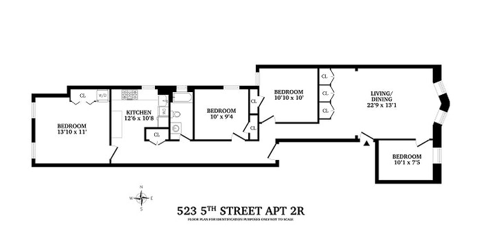 Floorplan for 523 5th St, 2R