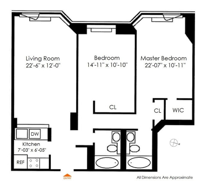 Floorplan for 630 First Avenue, 32H