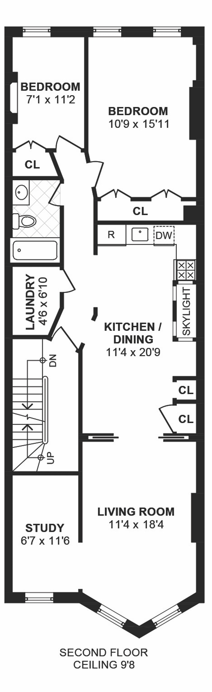 Floorplan for 165 Monroe Street, 2