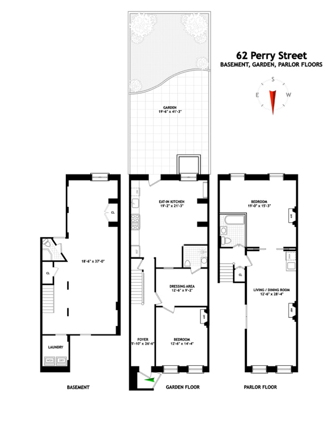 Floorplan for 62 Perry Street, 1