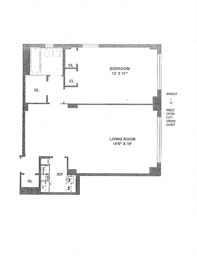 Floorplan for 166 East 63rd Street, 15K