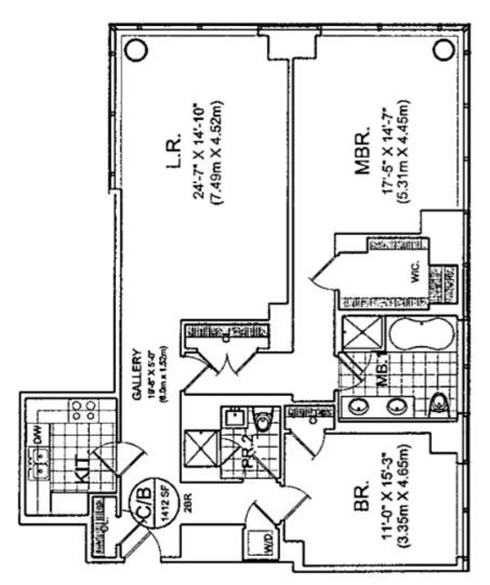Floorplan for 230 West 56th Street, 56C