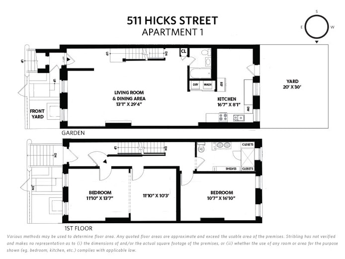 Floorplan for 511 Hicks Street, 1