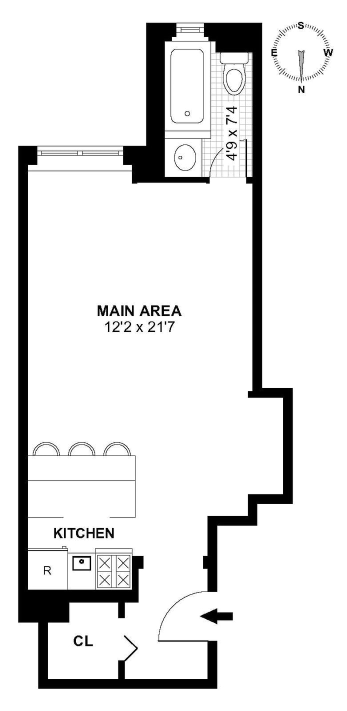 Floorplan for 440 West 34th Street, 10F