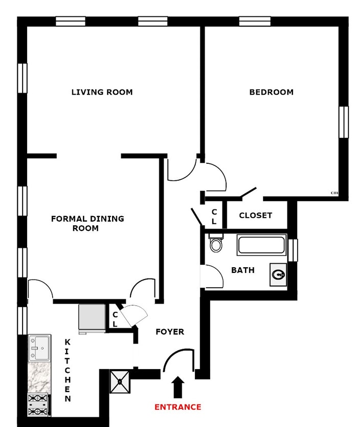 Floorplan for 35 -16 79th Street, 23