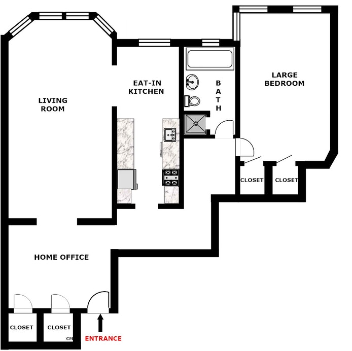 Floorplan for 85 -10 34th Ave, 3315