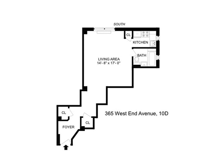 Floorplan for 365 West End Avenue, 10D
