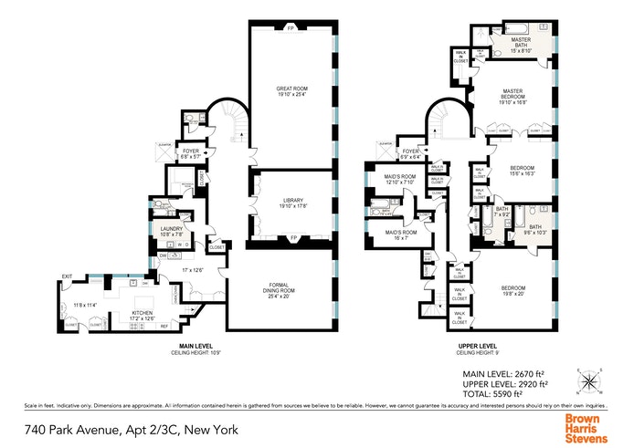 Floorplan for 740 Park Avenue, 2/3C