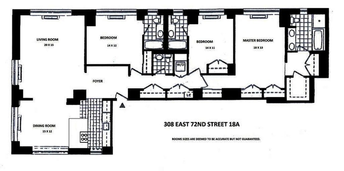Floorplan for 308 East 72nd Street, 18A