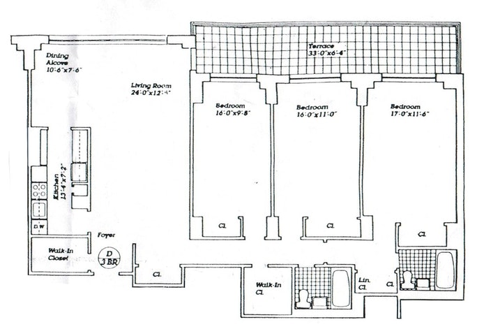 Floorplan for 170 West End Avenue, 3D