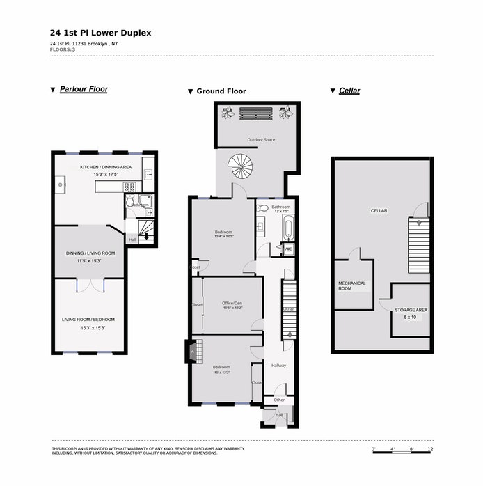 Floorplan for 24 First Place, 1