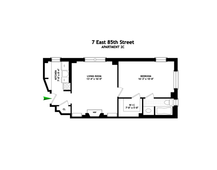 Floorplan for 7 East 85th Street, 2C