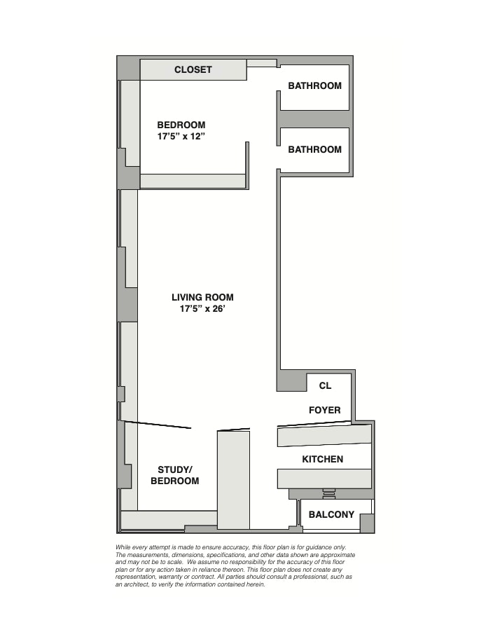 Floorplan for 270 West 17th Street, 20A