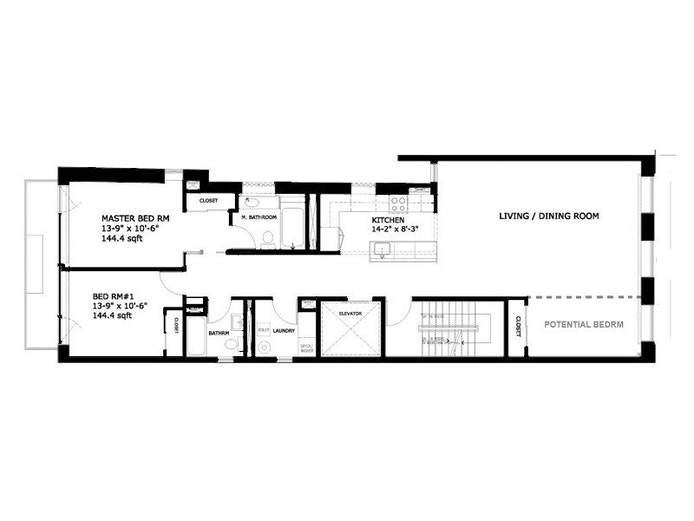 Floorplan for 223 West 135th Street, 3