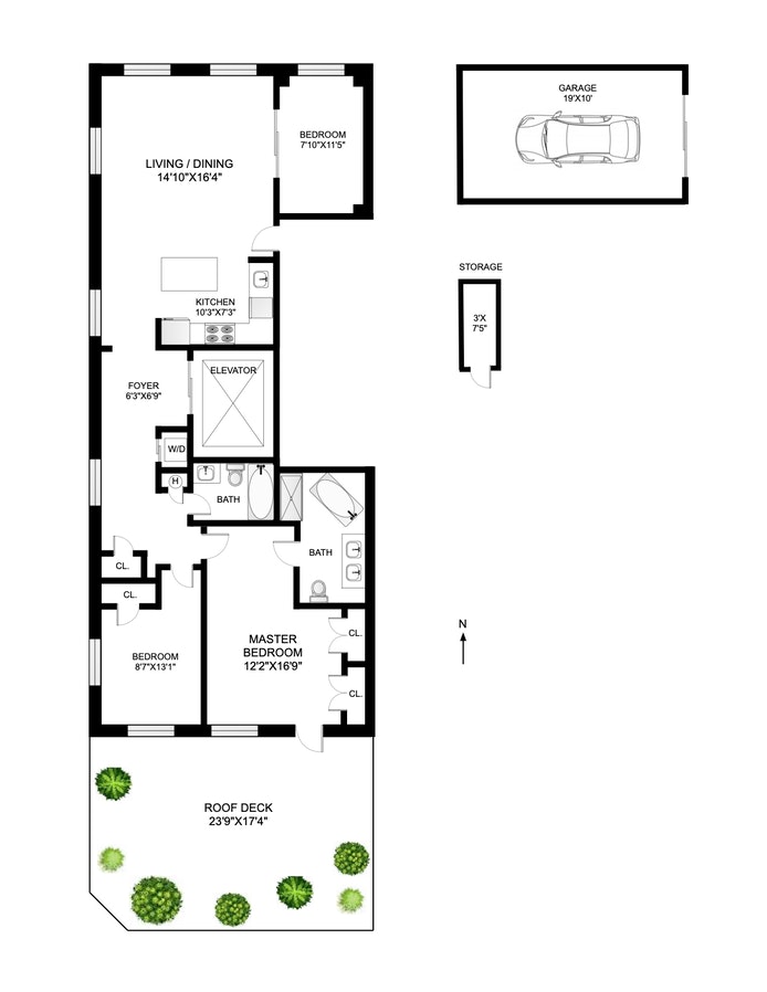 Floorplan for 50 First Place, 3