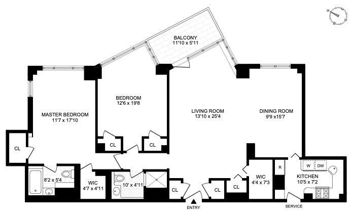 Floorplan for 60 Sutton Place South, 17ES