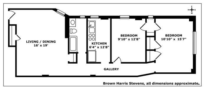 Floorplan for 255 West 108th Street, 3A