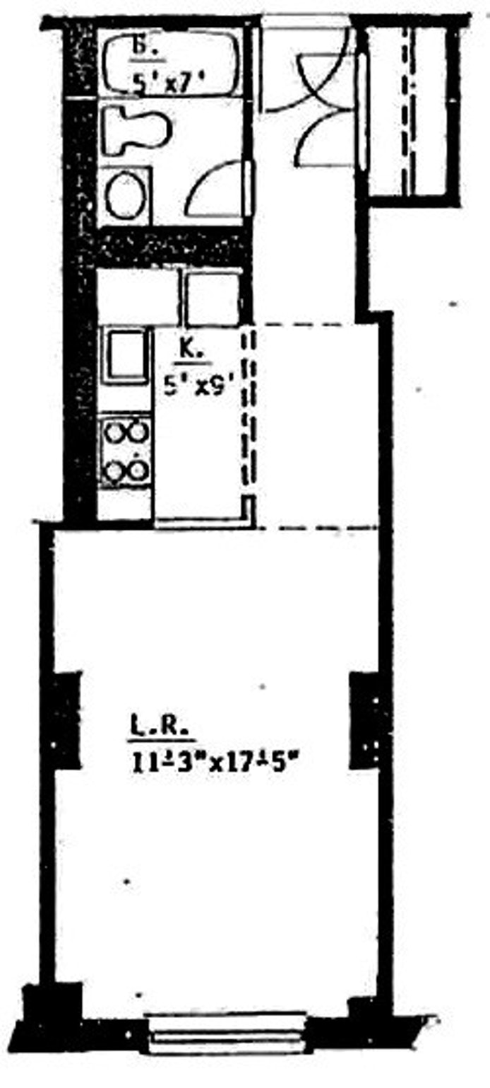 Floorplan for 222 West 14th Street, 4E