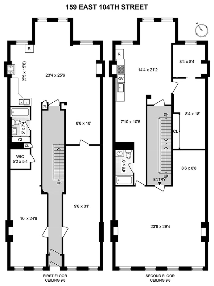 Floorplan for 159 East 104th Street, FLR1/2