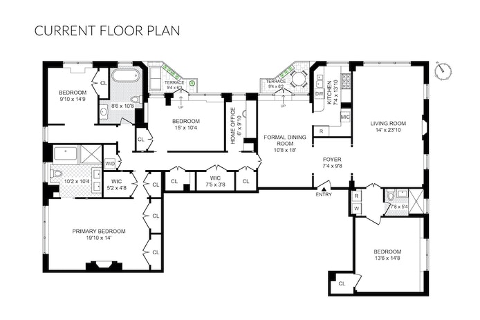 Floorplan for 230 East 73rd Street, 12AB