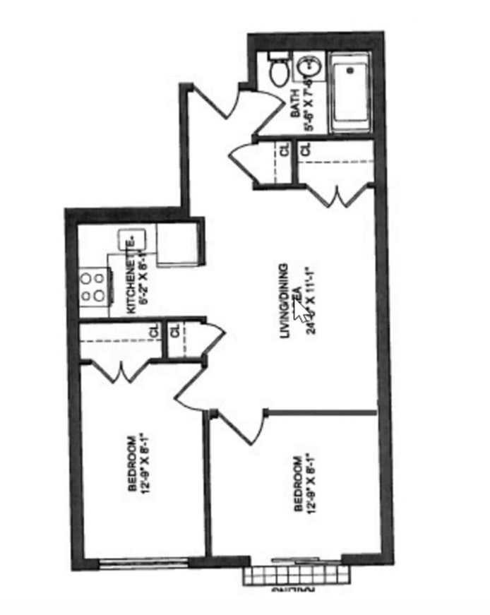 Floorplan for 114 East 27th Street, 2A