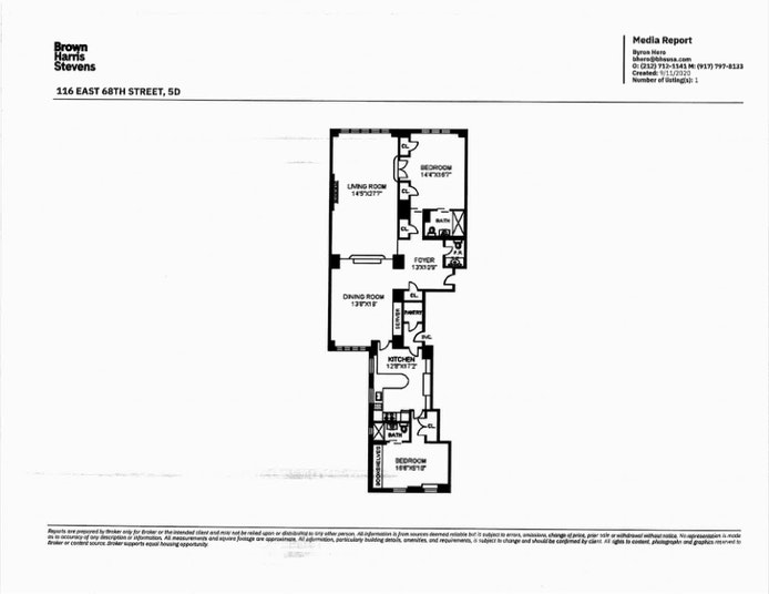 Floorplan for 116 East 68th Street, 5D