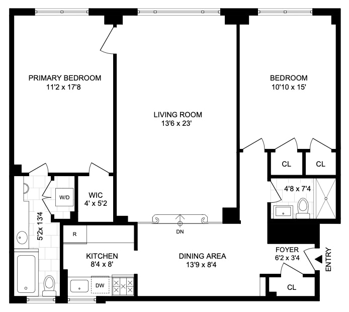 Floorplan for 230 East 73rd Street, 7C