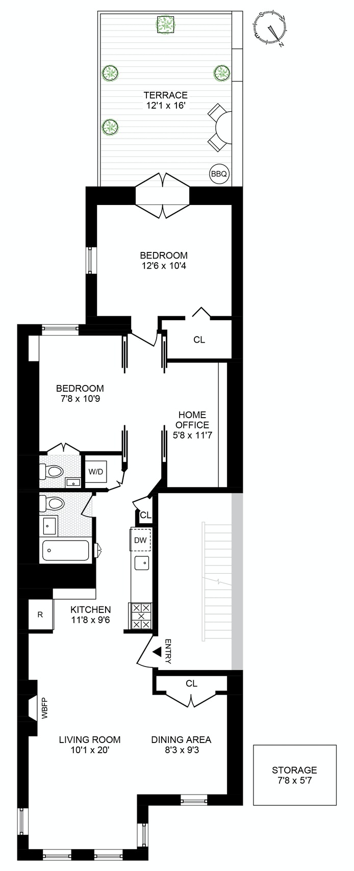 Floorplan for 648 2nd Street, 3